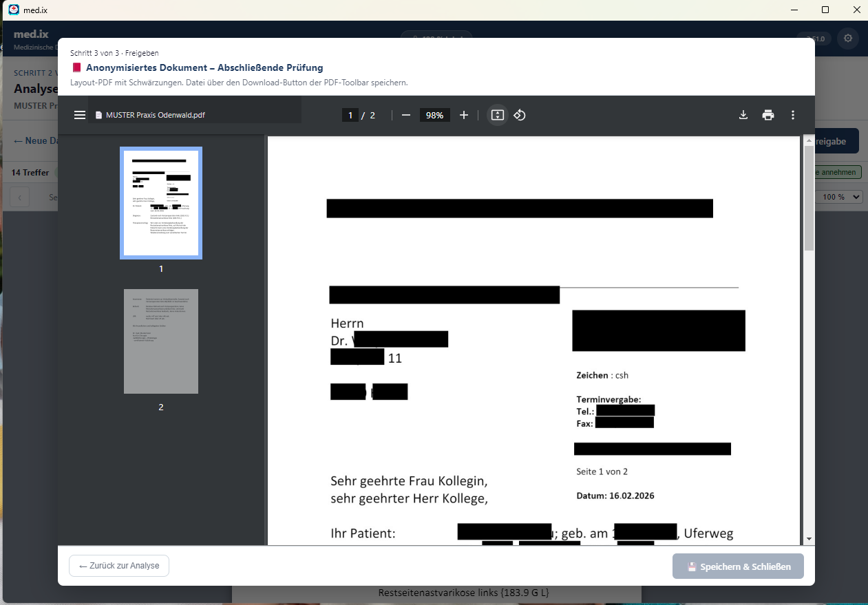 Geschützte Version speichern